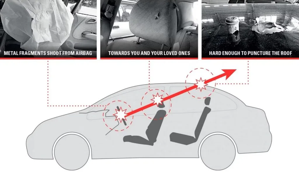 autos con defectos de fábrica airbag takata