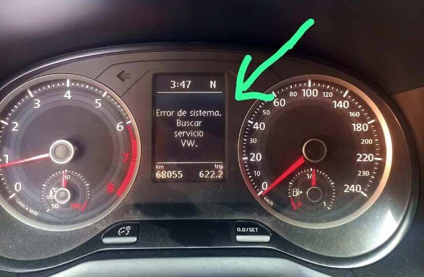 imotion error de sistema volkswagen