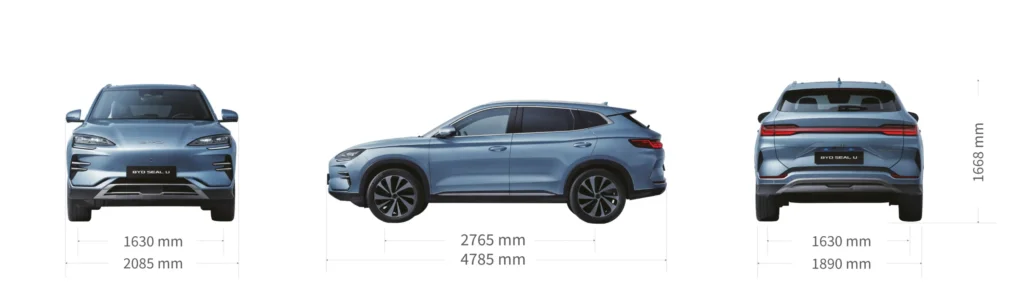 BYD lanza la preventa de un nuevo modelo: el BYD Seal U DM-i con reserva de U$D 500 4 byd seal u medidas